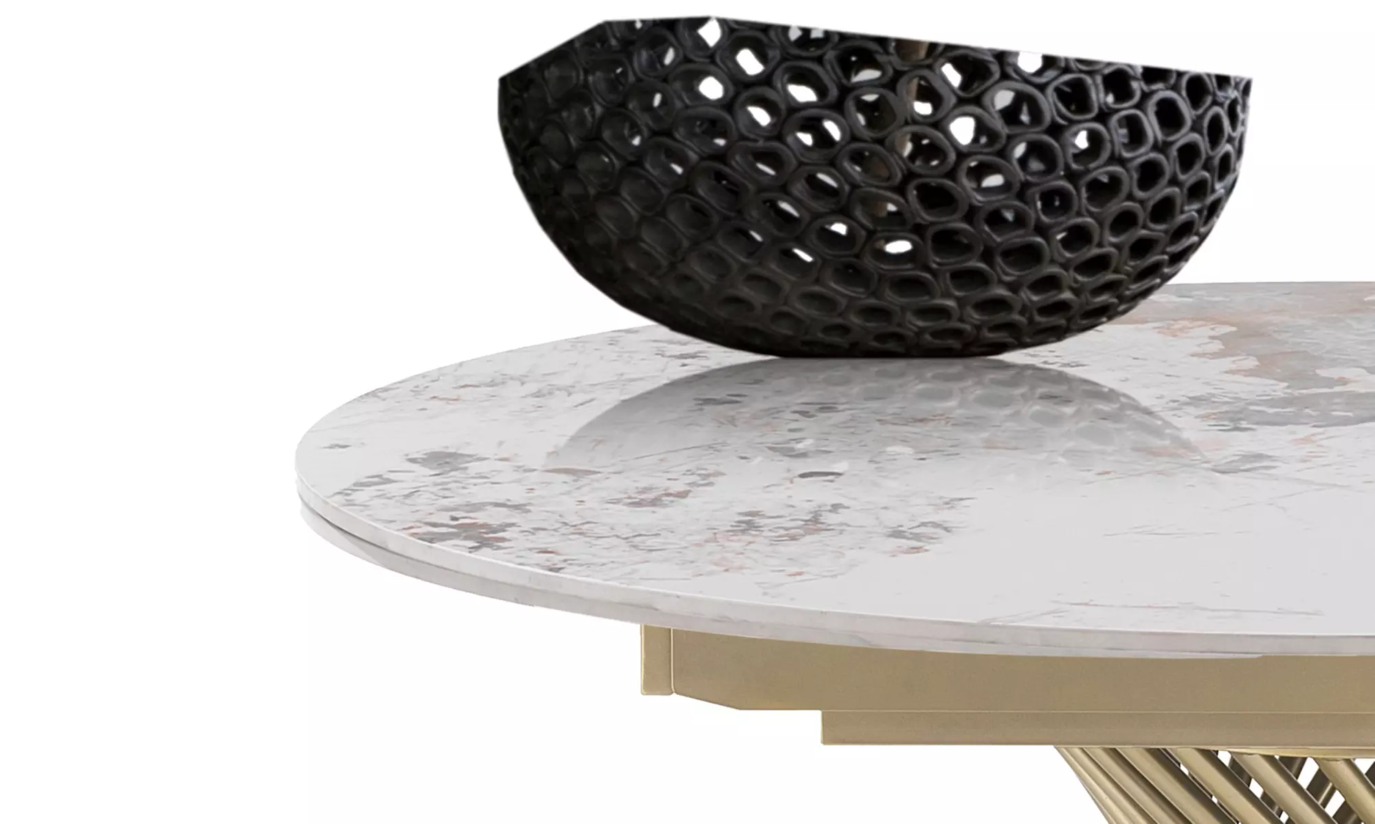 Tomasucci ausziehbarer Esstisch Hut, Jorum oder Tychi Onice White