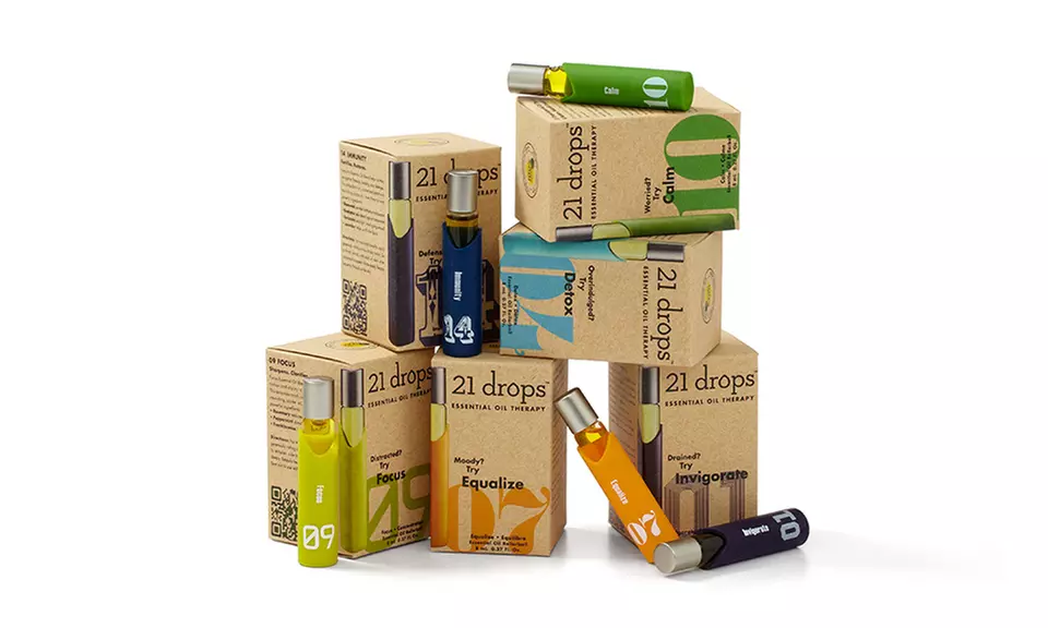 21 Drops Natural Aromatherapy Essential Oils; 0.27 Fl. Oz. - Primary Image