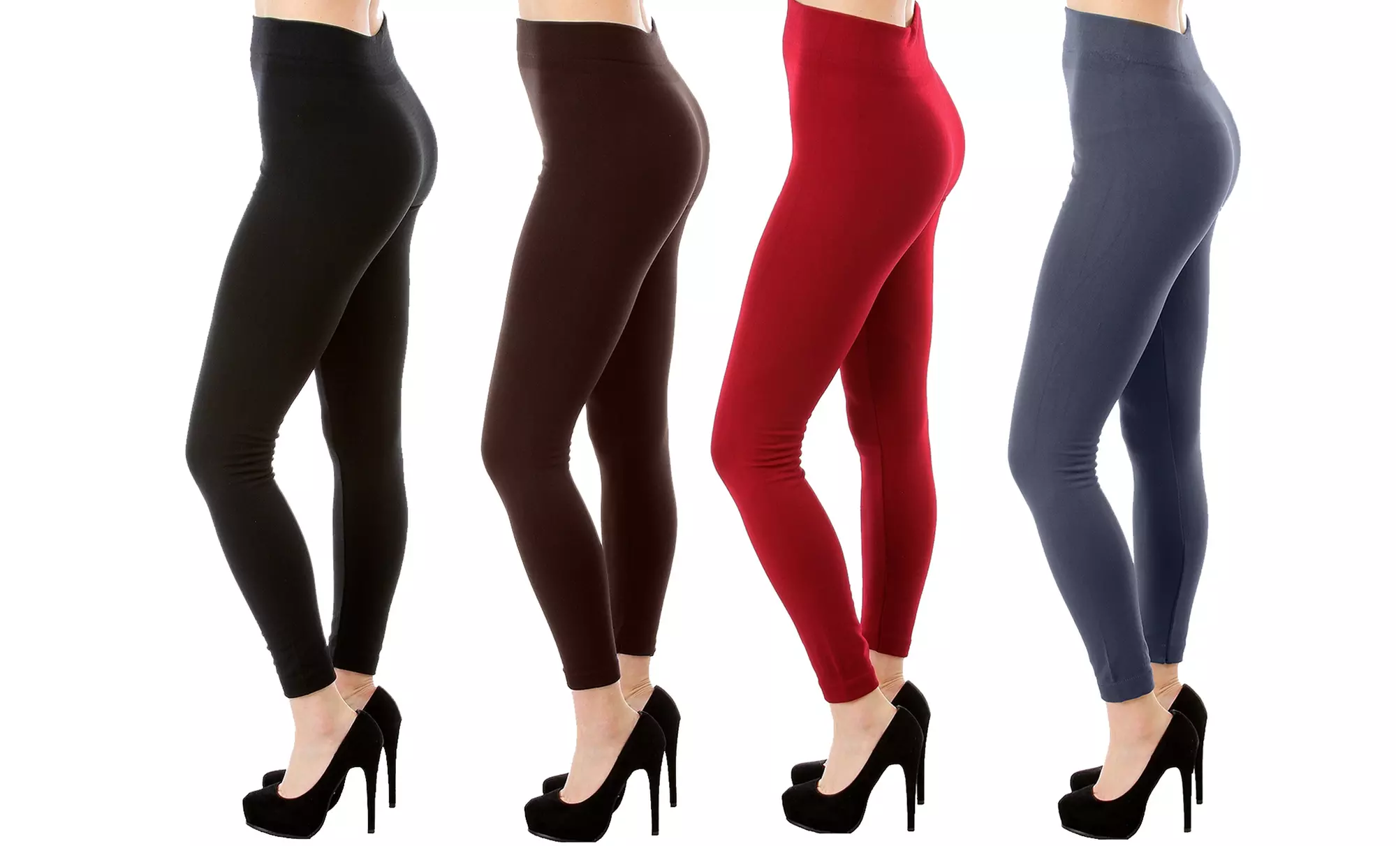 Lyss Loo Always-a-Hit Women's Fleece Leggings (4-Pack) - Second Medium