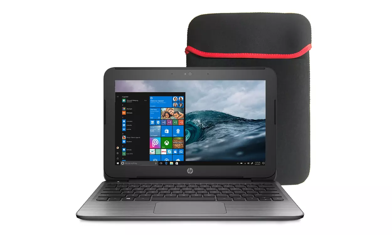 HP Stream 11 Pro 11.6" Laptop with Intel Celeron Processor, 2GB RAM, 32GB SSD, and Sleeve Case (Refurbished A-Grade) - Primary Image