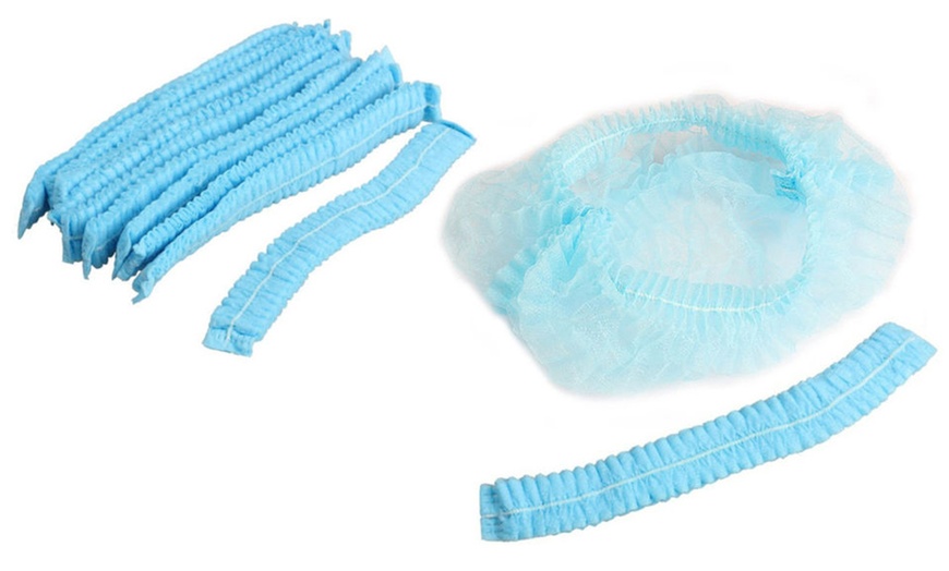 Image 3: 200x Disposable Hair Net Cap