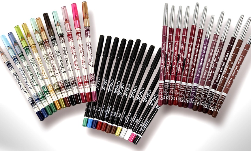 Image 1: 12-Pc Eye and Lip Pencils Sets