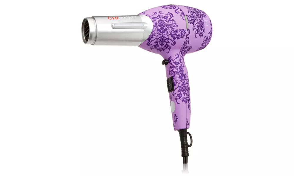 CHI Limited Edition Purple Damask Rocket Hair Dryer Kit - Primary Image