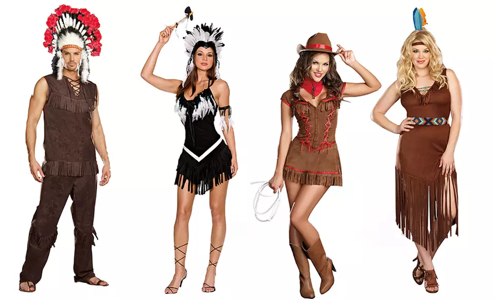 Men's and Women's Western-Themed Halloween Costumes from $37.99–$47.99 - Primary Image