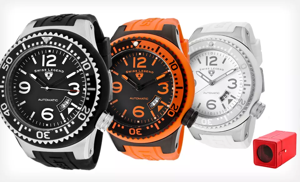 $116.99 for a Swiss Legend Men's Neptune Watch ($995 List Price). 10 Options Available. Free Shipping and Free Returns. - Primary Image