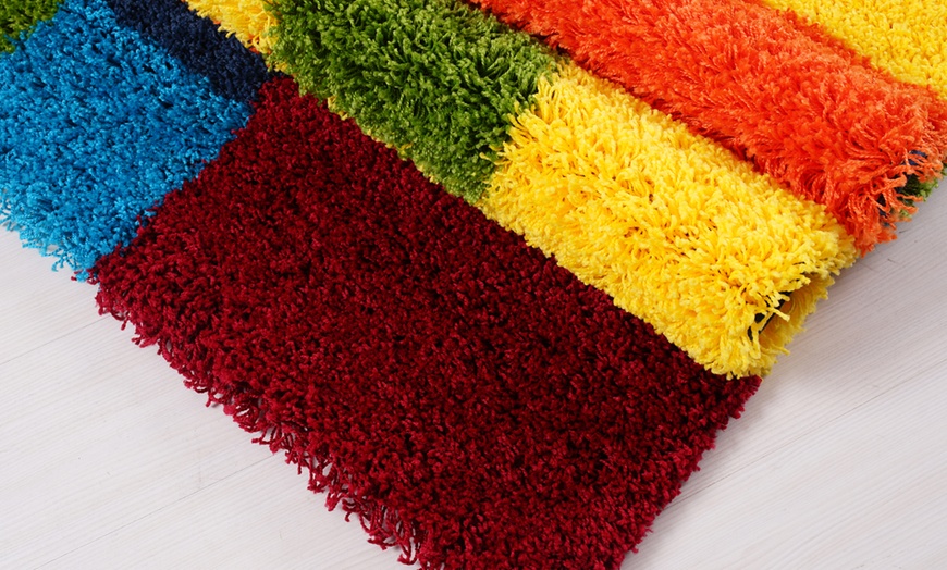 Image 2: Multicolour Shaggy Rug