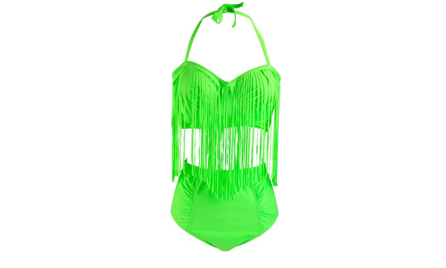 Image 16: Plus Size Fringe Bikini