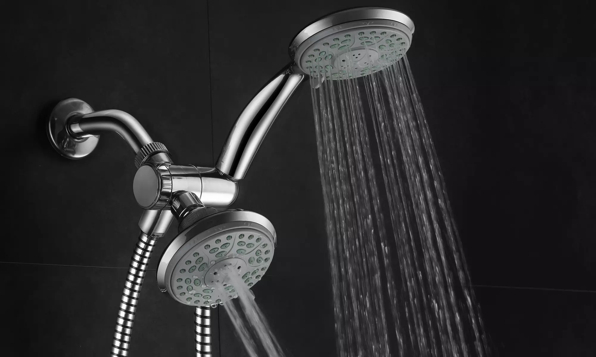 Aquadance 24-Setting Slimline Showerhead and Hand Shower Combo - Primary Image