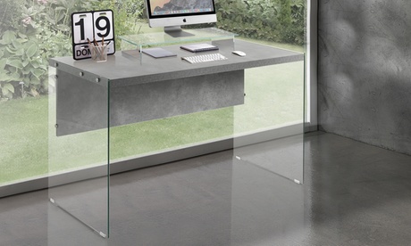 Porta tv, consolle, scrivania, cassettiera e libreria Nancy Cement