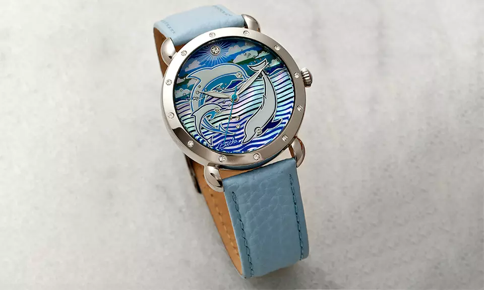 Bertha Estella Women's Stainless Steel and Leather Watches - Primary Image