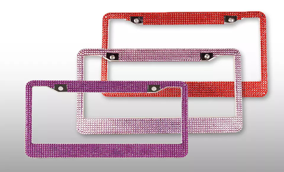 Bling Crystal Rhinestone License-Plate Frame - Primary Image