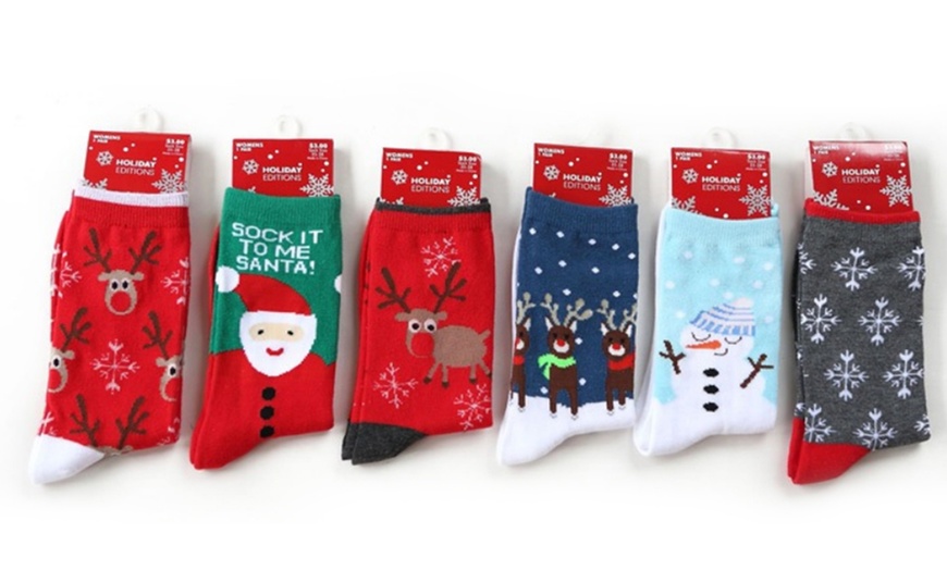 Image 1: Christmas-Design Socks