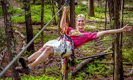 $40 for Three-Hour Treetop Obstacle Course with Ziplining for Two at The Adventure Center at Skytop Lodge ($80 Value) - Primary Image