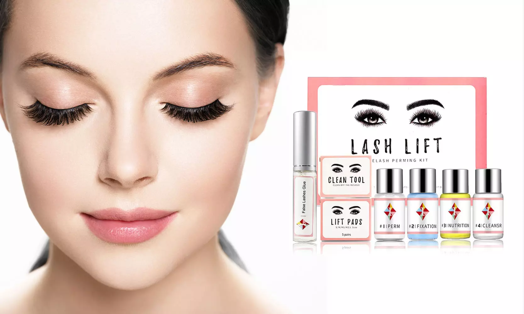 Lash Lift Kit – Professional Eyelash Perming, Extensions, and Curling Kit (15-Piece) - Second Medium