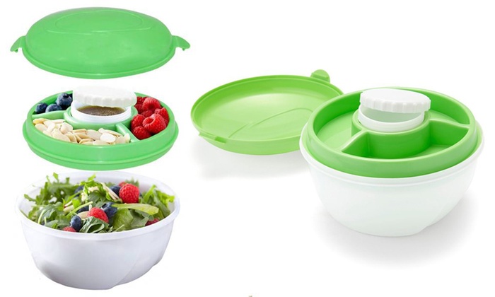 Portable Salad Chiller Bowl Kit (5-Piece) | Groupon