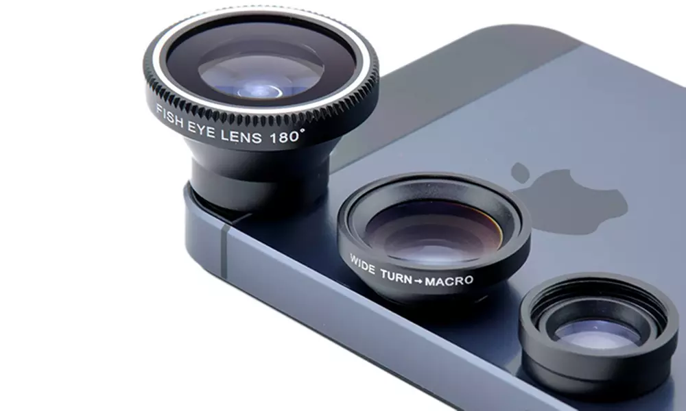 Acesori Smartphone Camera Lens Kit with 3 Lenses and Cleaning Cloth - Primary Image