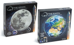 500-Piece The Moon or The Earth Circular Puzzle