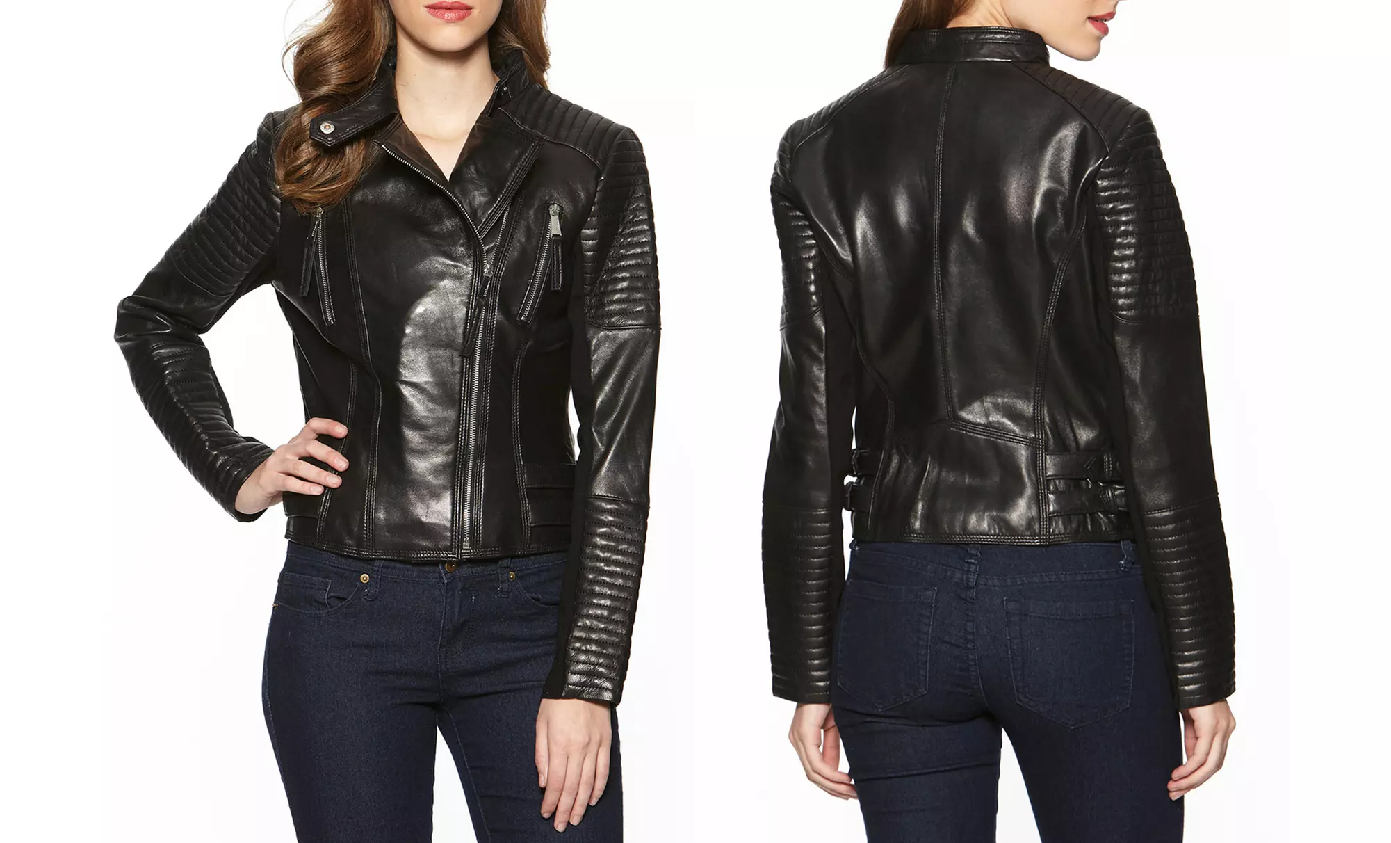 BCBGeneration Black Leather Moto Jacket - Primary Image
