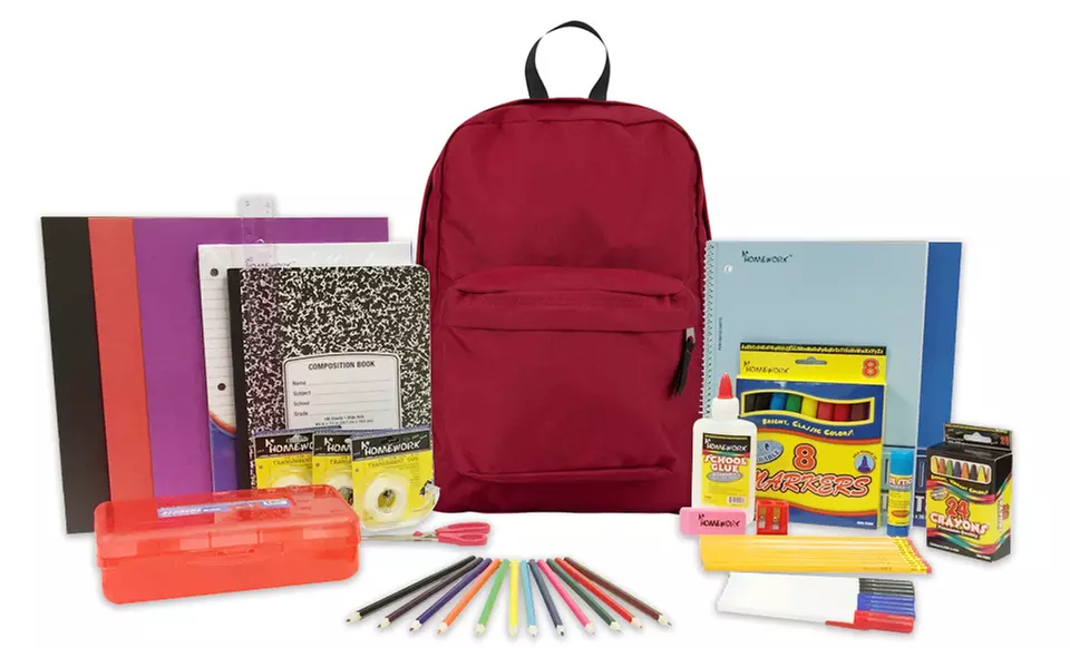 15" Backpack with 13-Piece Elementary Supply Kit - Primary Image