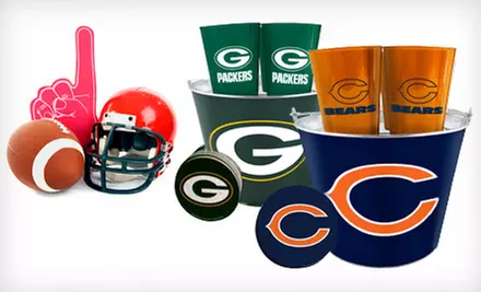 $19 for an NFL-Licensed Tailgate Set with Bucket, Pint Glasses, and Coasters ($34.99 List Price). 32 Teams Available. - Primary Image