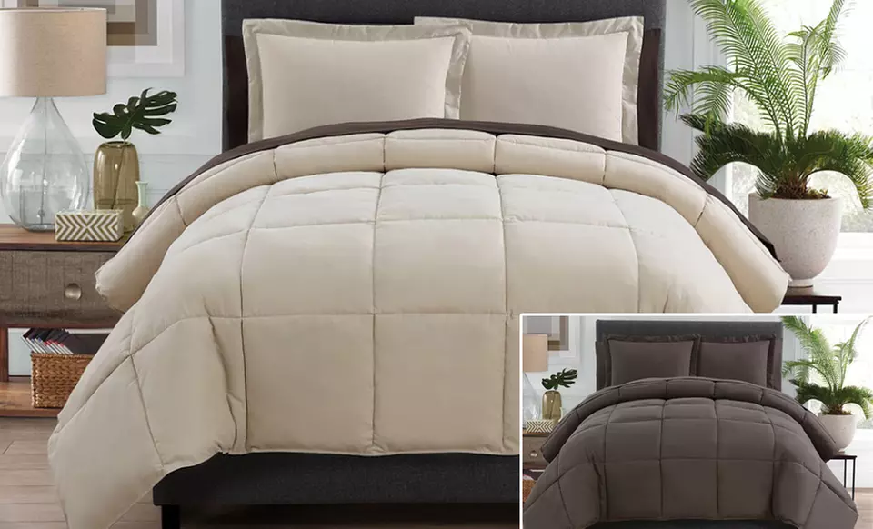 Lincoln Down-Alternative Reversible Comforter Sets with Sheets (5- or 7-piece)  - Primary Image