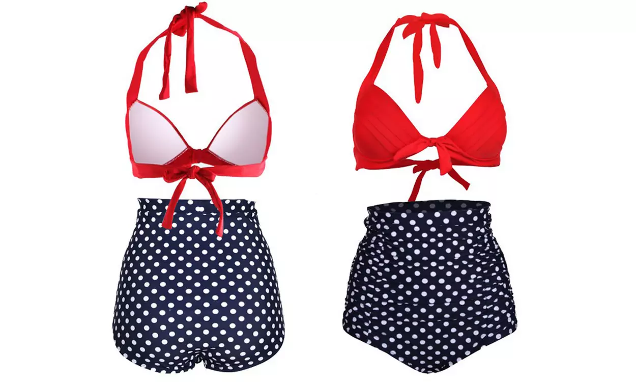 High Waist, Push-up Vintage-Bikini in der Farbe und Größe nach Wahl - Second Medium