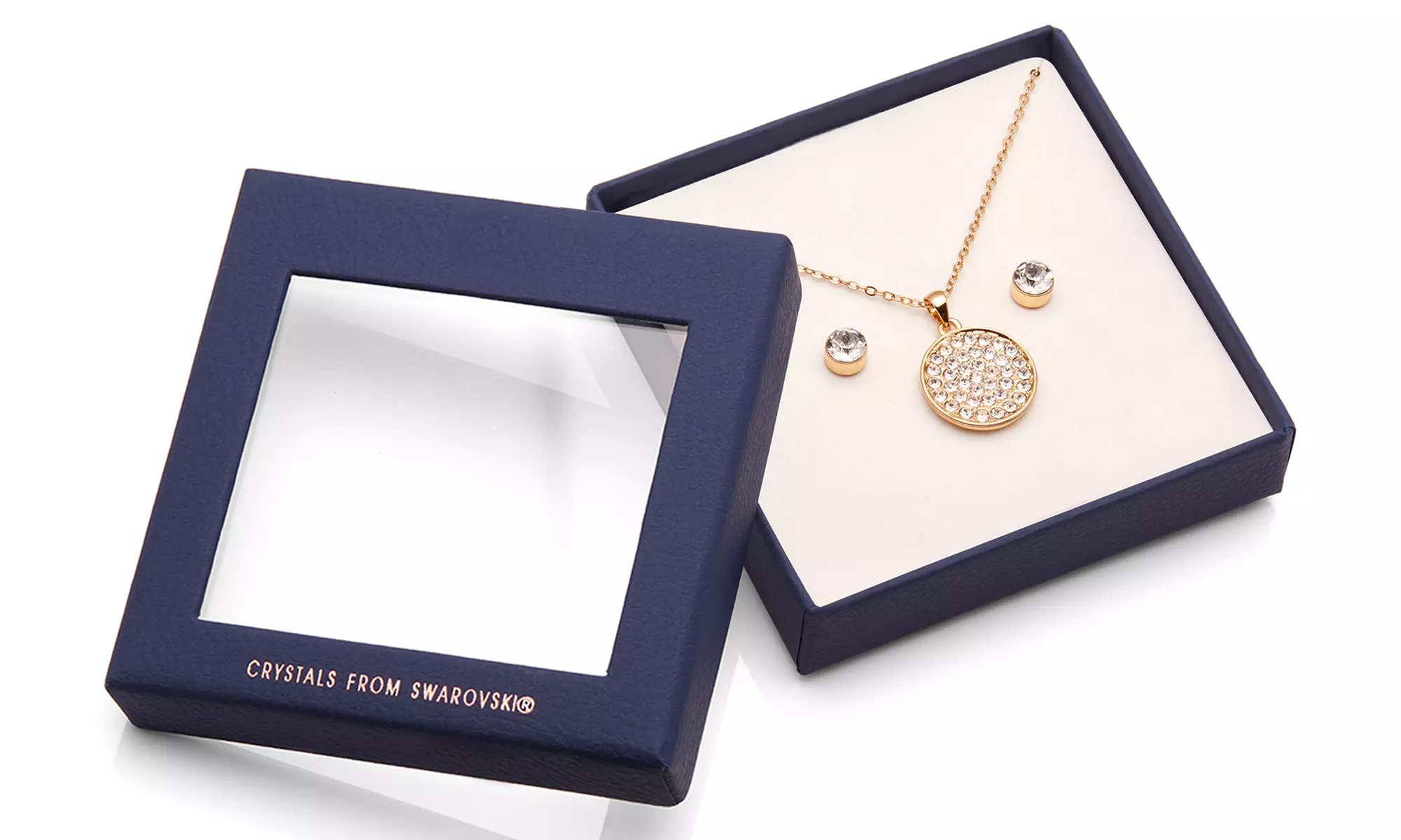 Ensemble boucles d'oreilles et collier avec pendentif orné de cristaux Swarovski® - Second Medium