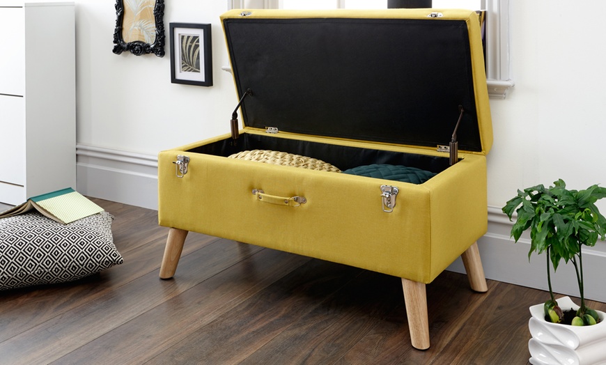 Image 21: Suitcase-Inspired Ottoman Storage