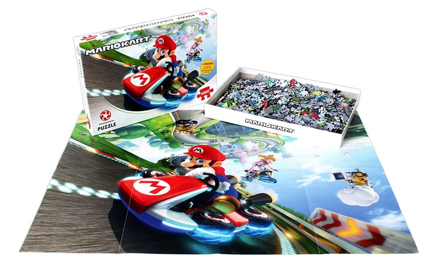 Image 3: Winning Moves Mario Kart Funracer 1000-Piece Jigsaw Puzzle