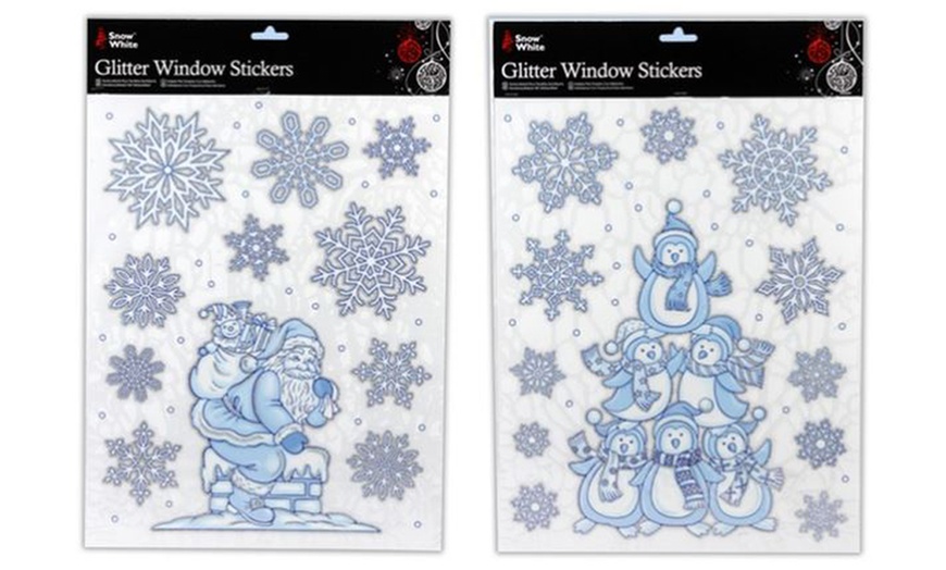 Image 3: Assorted Frosted Window Stickers