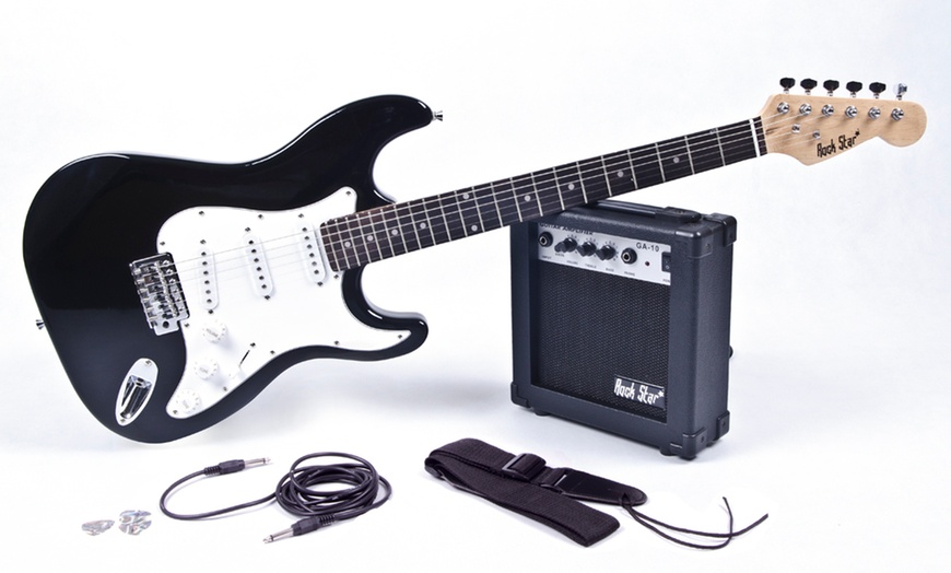 Image 1: Electric Guitar Kit With Amp