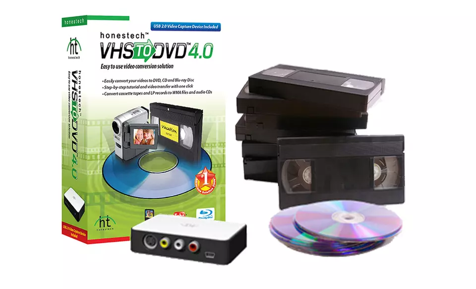 $29.99 for a Honestech VHS to DVD 4.0 Deluxe ($79.99 List Price). Free Shipping and Free Returns. - Primary Image