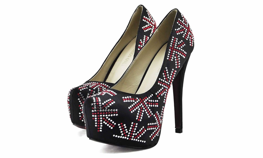 Image 6: Studded Platform Heels