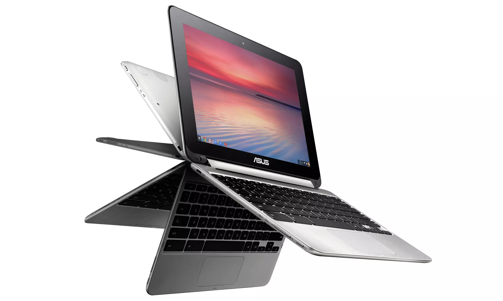 ASUS Chromebook Flip 10.1" Touchscreen Laptop with 1.8GHz Rockchip RK3288 Quad-Core Processor, 2GB RAM, and 16GB SSD - Primary Image