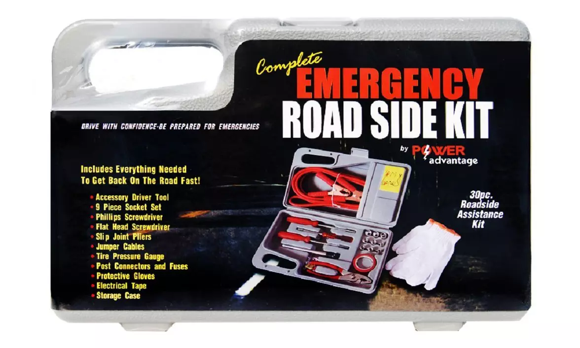 Roadside Emergency Tool and Auto Kit (30-Piece) - Primary Image