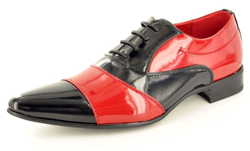 Image 11: Men's Two-Tone Patent Brogues