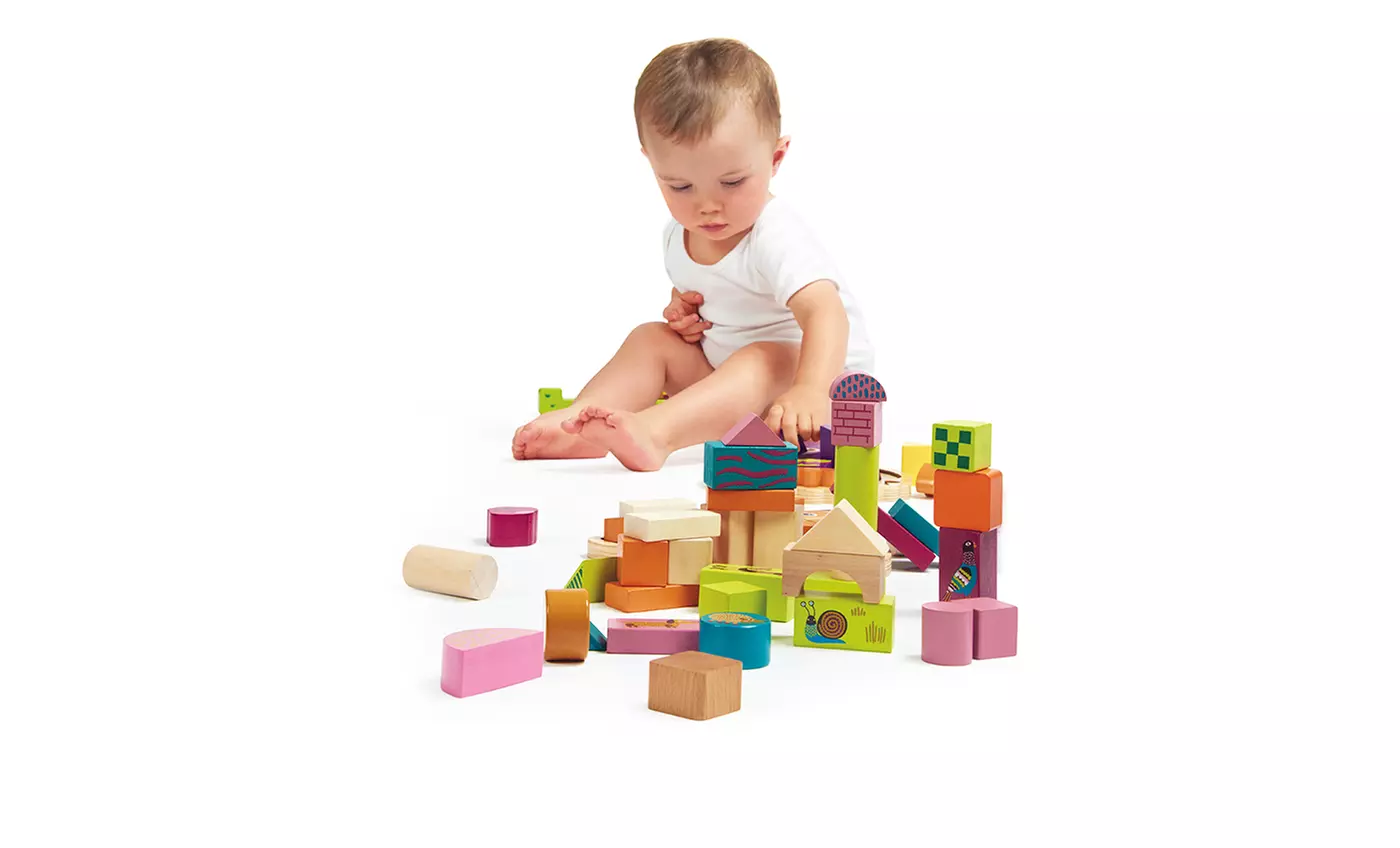My Creativity Blocks 50-Piece Wooden Building-Blocks Set - Primary Image