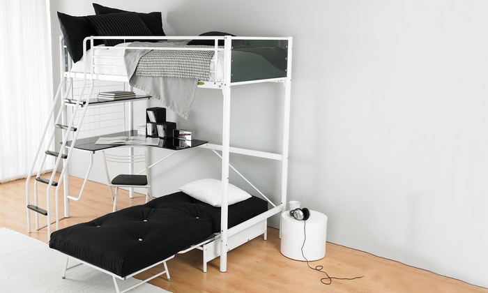 Cosmic Bunk Bed Futon And Desk Groupon Goods