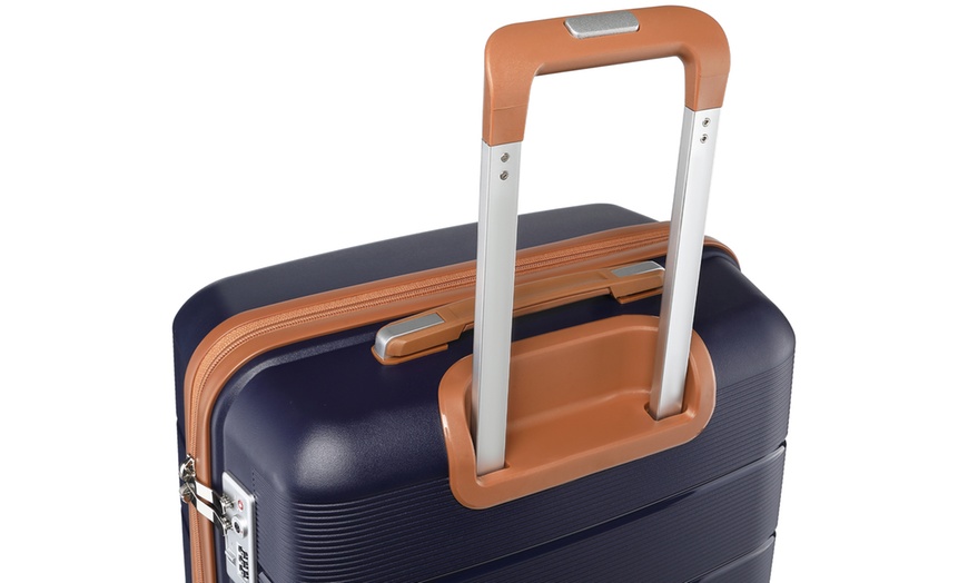 Image 27: One or Three Kono Hard Shell PP Suitcases