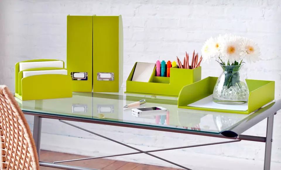 Magazine Holder 2-Pack or 3-Piece Desk-Accessory Set (Up to 70% Off). Free Shipping on Orders $15 or More. Free Returns. - Primary Image
