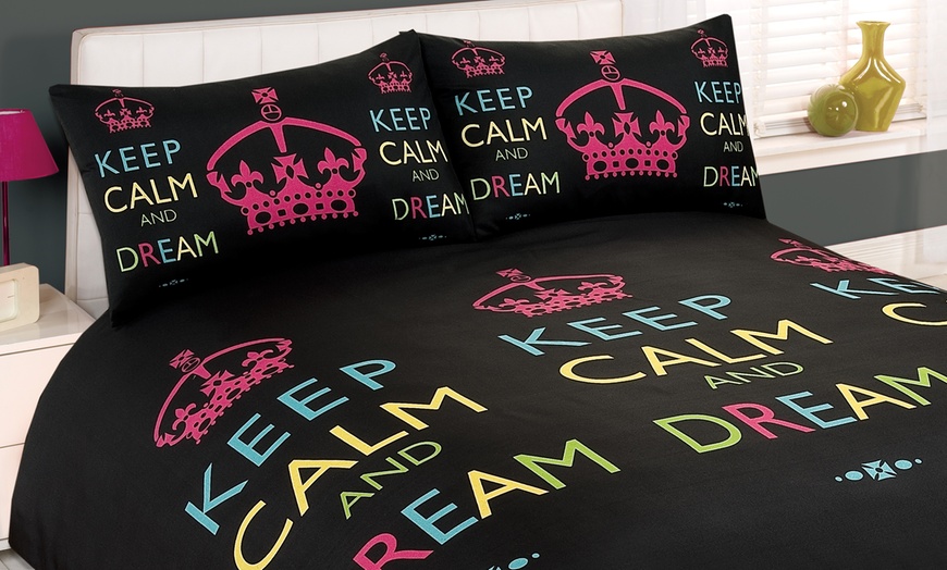 Image 2: Keep Calm & Dream Duvet Sets