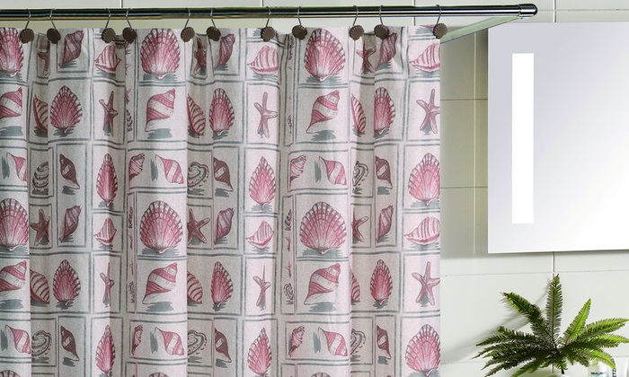 Seashells Shower Curtain Set Groupon Goods