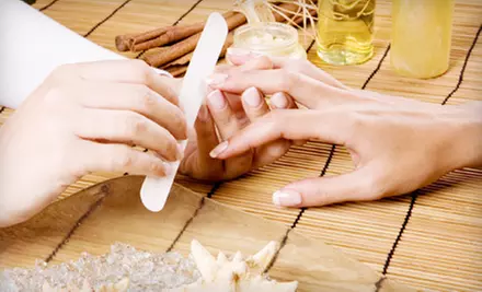One or Two Mani-Pedis or One Color Gel Manicure or Pedicure at Sensation Nails & Spa (Up to 64% Off) - Primary Image