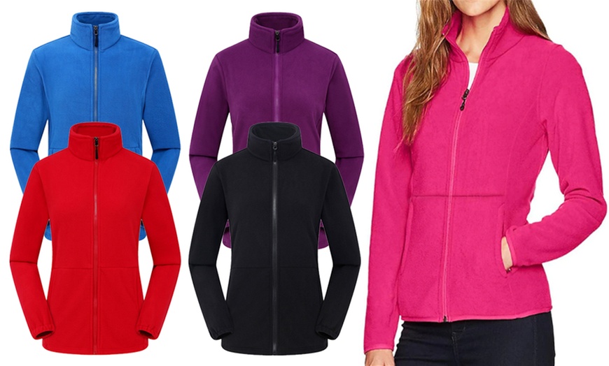 Image 1: Women's Zipped Polar Fleece Jacket