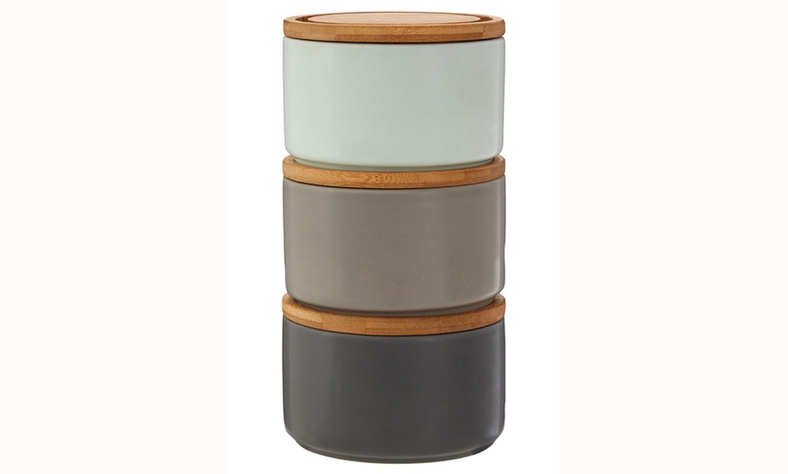 Image 6: Three Stackable Storage Canisters