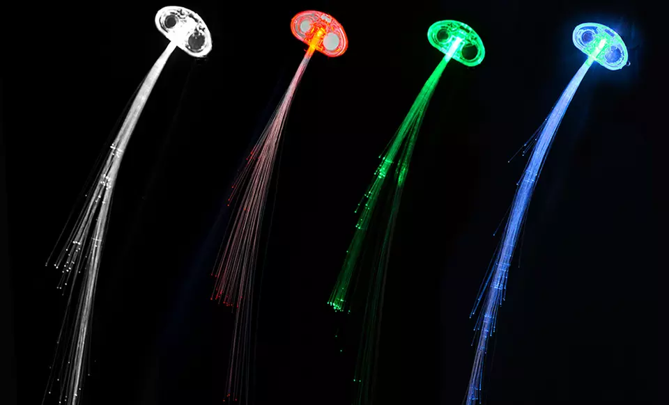 4-Pack of LED Hair Braids in Assorted Colors. - Second Medium