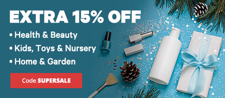 15% off Health & Beauty | Kids, Toys & Nursery | Home & Garden