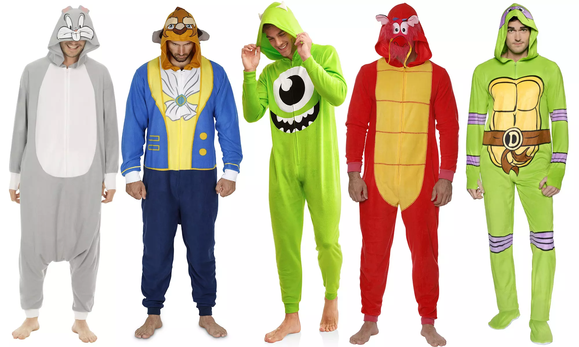 Disney, Nickelodeon, Nintendo Men's Onesie Pajama Union Suit - Primary Image