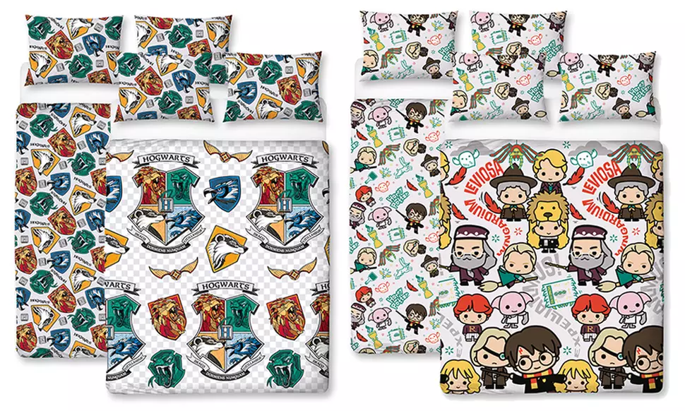 Juego de funda de edredón reversible con fundas de almohada o manta de Harry Potter - Primary Image