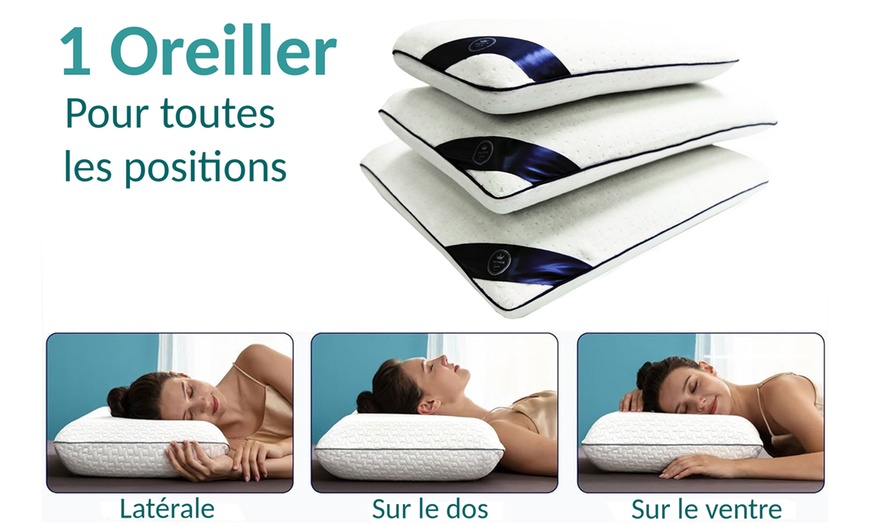 Image 5: Oreiller Douceur à mémoire de forme pour un confort optimal, Sampur